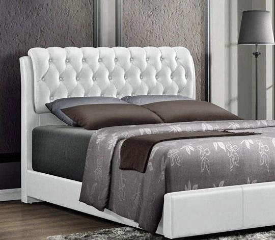 

    
MYCO Furniture 2956K-WH Barnes White Faux Leather King Size Platform Bed
