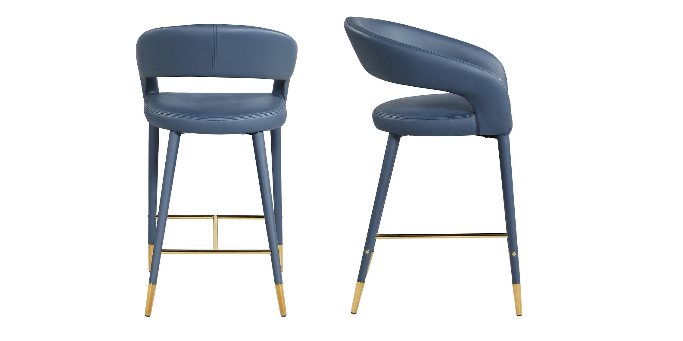 

    
Navy Faux Leather Counter Stool Set 2P DESTINY 541Navy-C Meridian Contemporary
