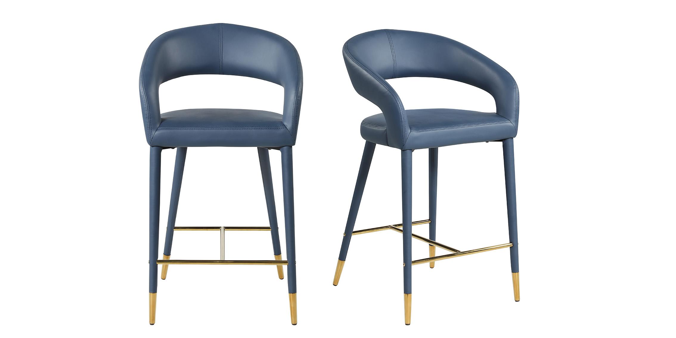 

    
Navy Faux Leather Counter Stool Set 2P DESTINY 541Navy-C Meridian Contemporary
