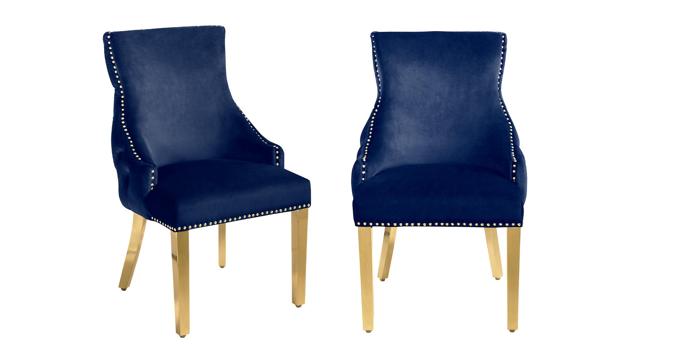 

        
Meridian Furniture TUFT 730Navy-C Dining Chair Set Navy/Gold Velvet 753359807324

