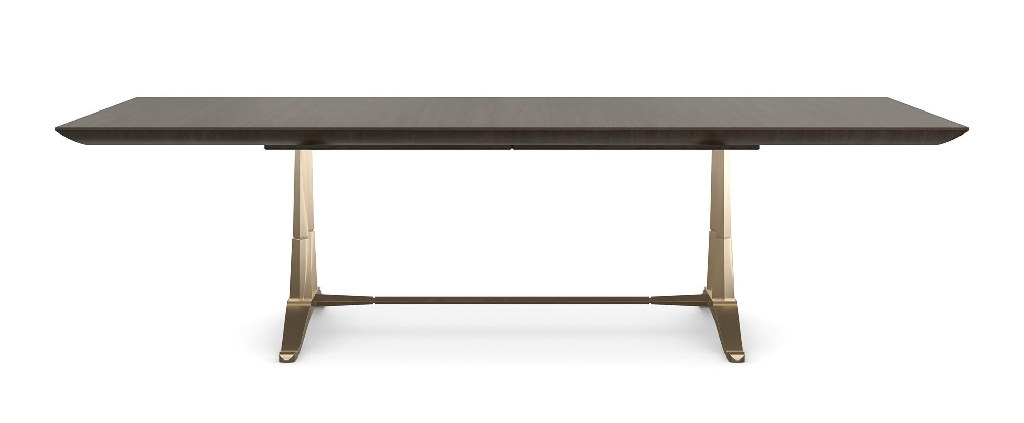 Traditional Dining Table D'ORSAY CLA-022-203 in Dark Chocolate, Champagne 