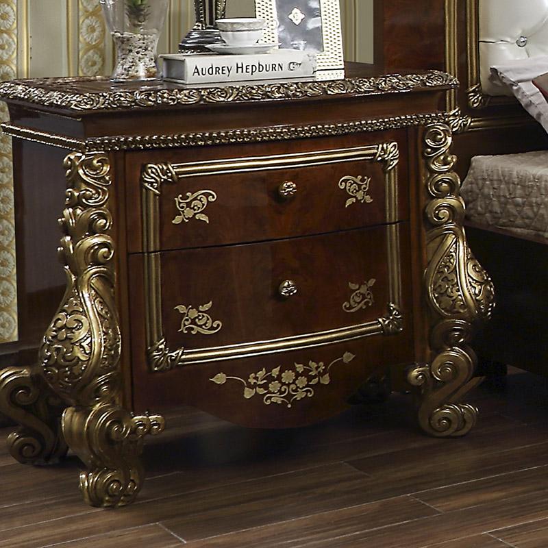

    
Homey Design Furniture HD-1803 Panel Bedroom Set Gold/Brown HD-EK1803-5PC-BEDROOM-SET
