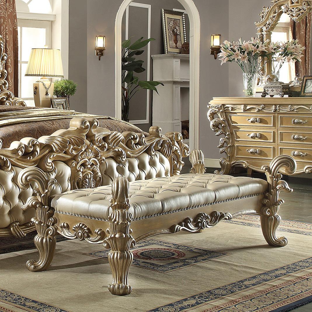 

    
Homey Design Furniture HD-7012 Benches Antique Silver/Antique/Gold HD-7012 BENCH
