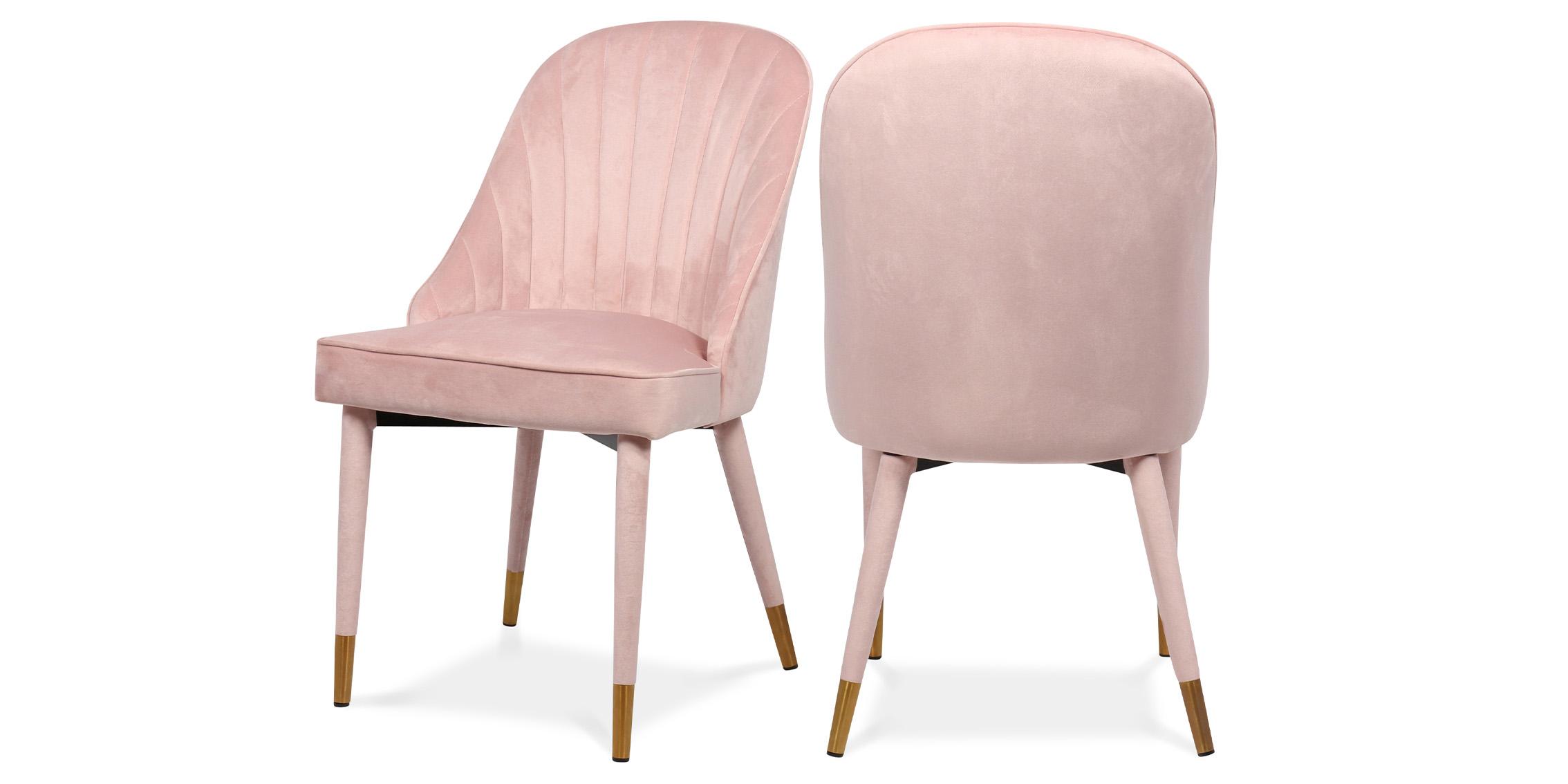 Contemporary, Modern Dining Chair Set BELLE 811Pink-C 811Pink-C in Pink Velvet