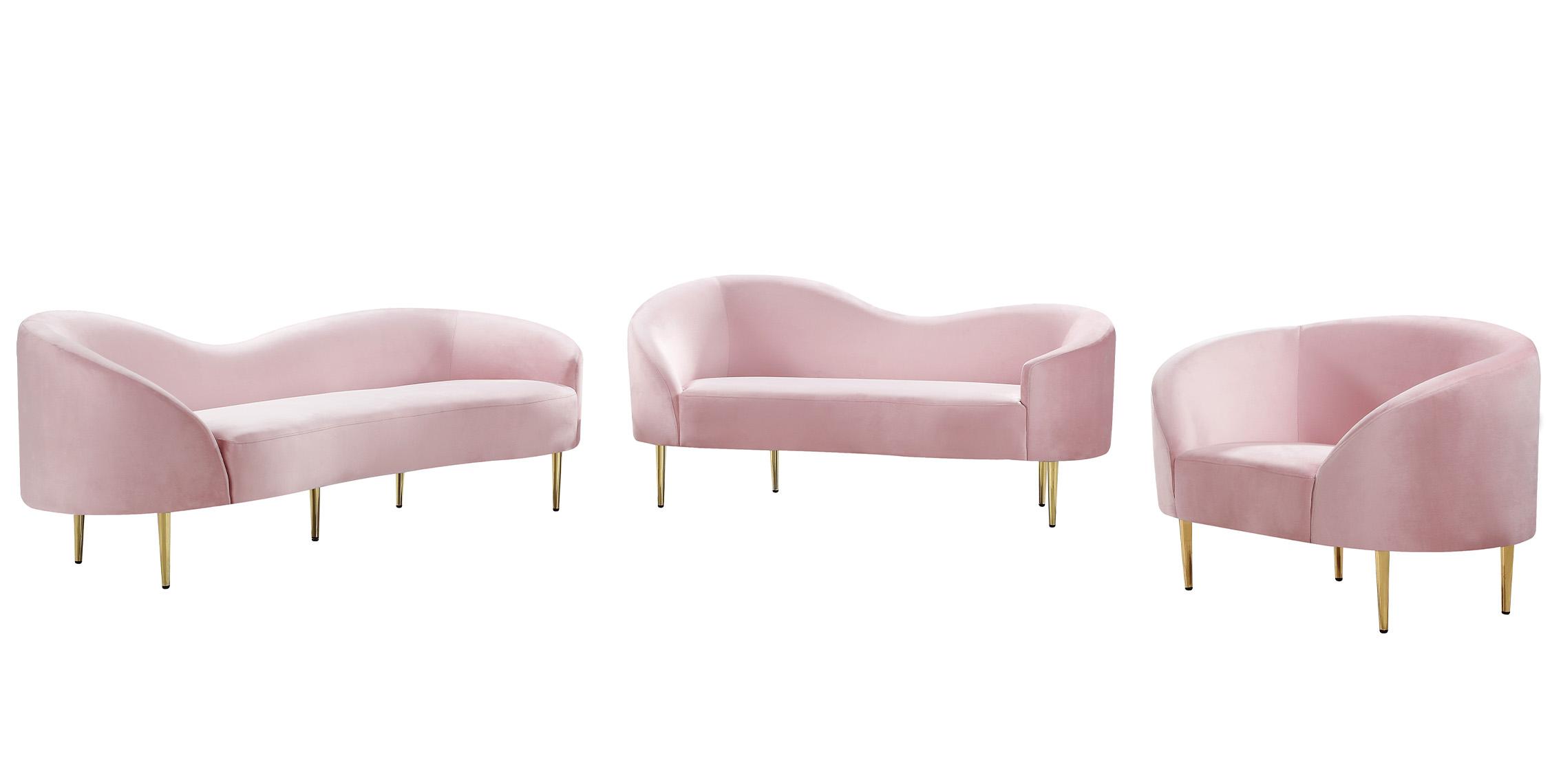 

        
Meridian Furniture RITZ 659Pink-S Sofa Pink Velvet 704831402483
