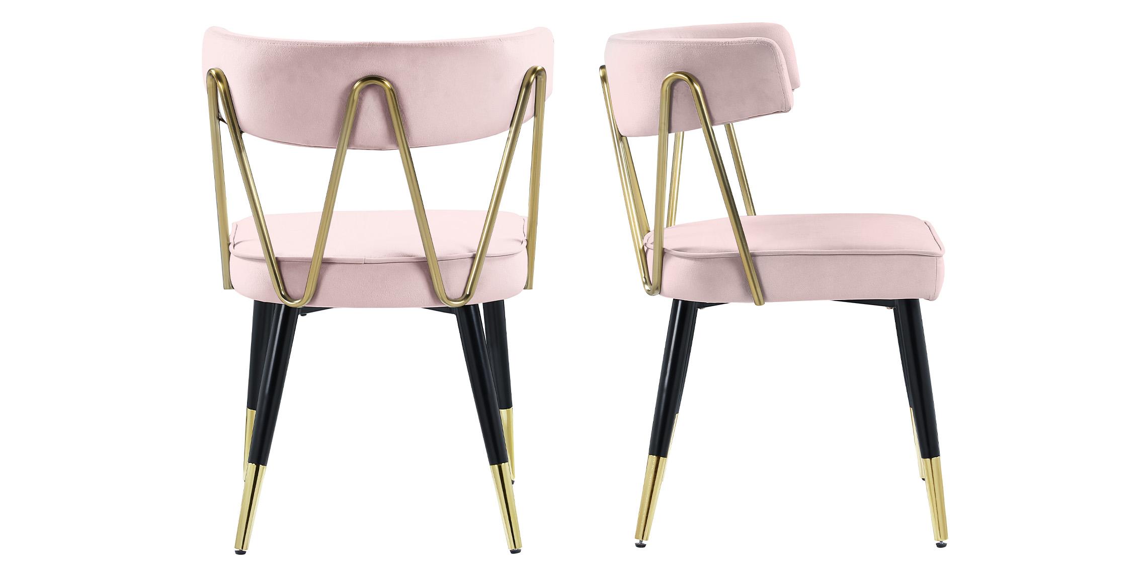 

    
Meridian Furniture RHEINGOLD 854Pink-C Dining Chair Set Pink/Gold 854Pink-C
