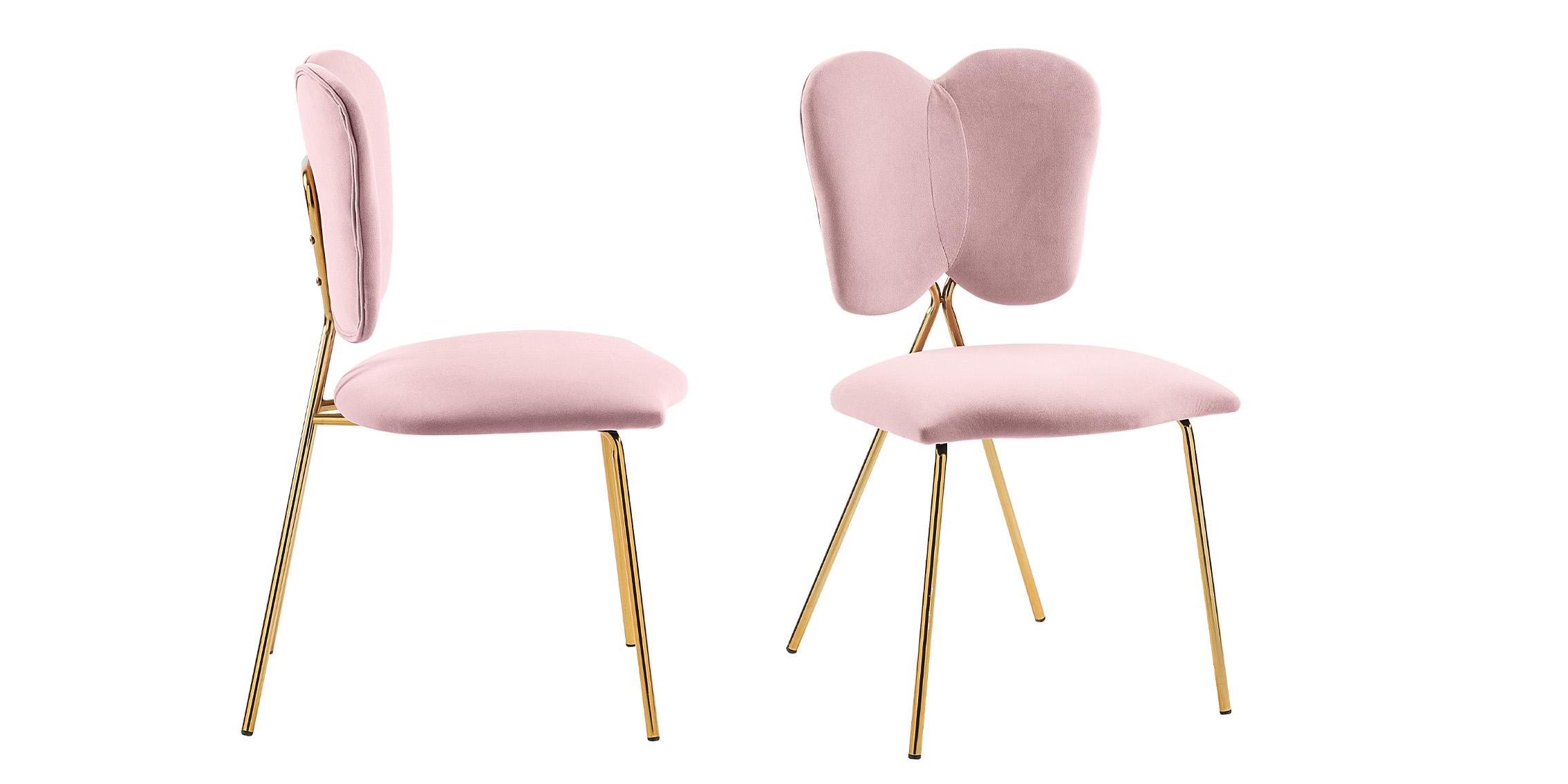 

        
Meridian Furniture ANGEL 780Pink-C Dining Chair Set Pink/Gold Velvet 753359805047
