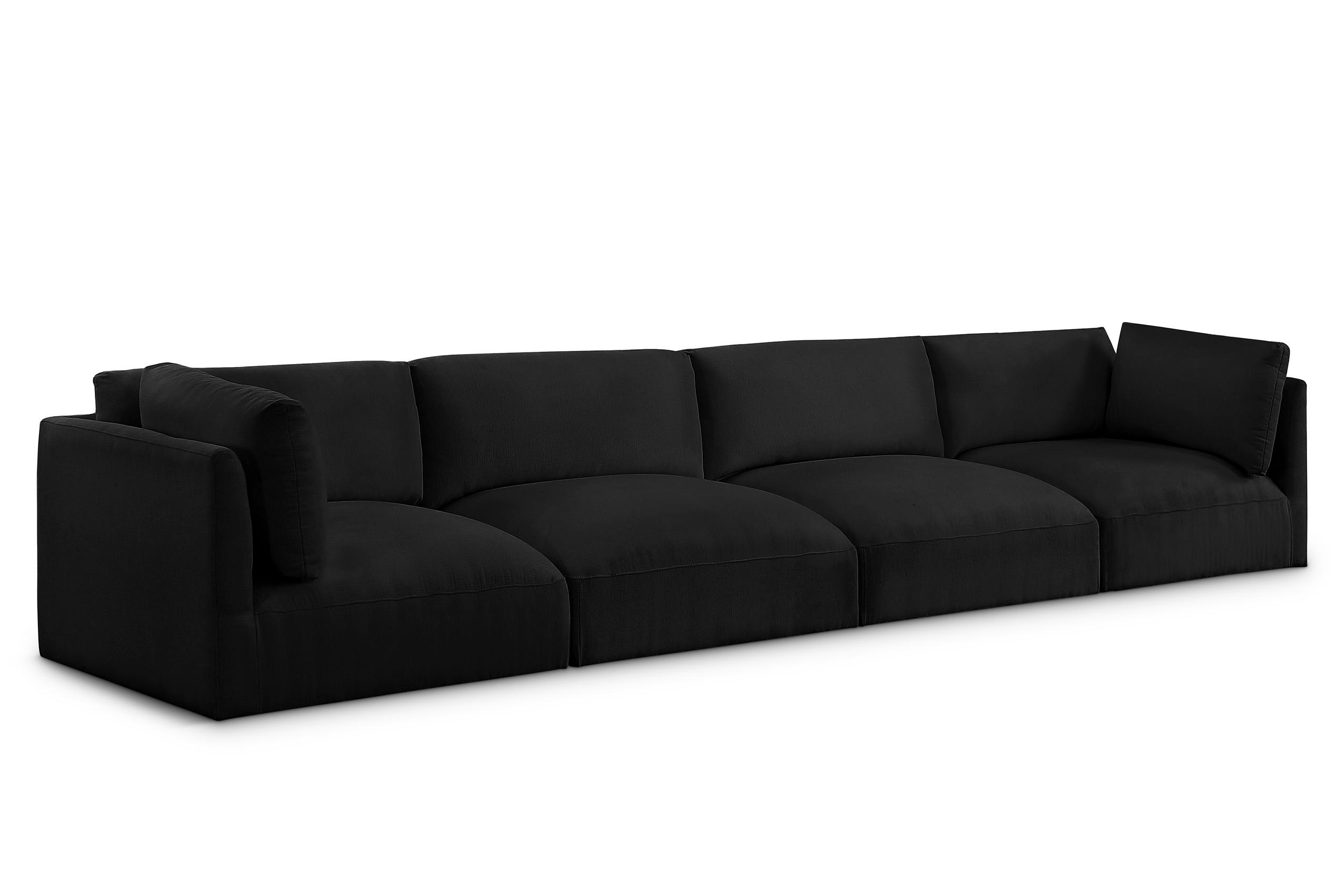 Contemporary, Modern Modular Sofa EASE 696Black-S152B 696Black-S152B in Black Fabric