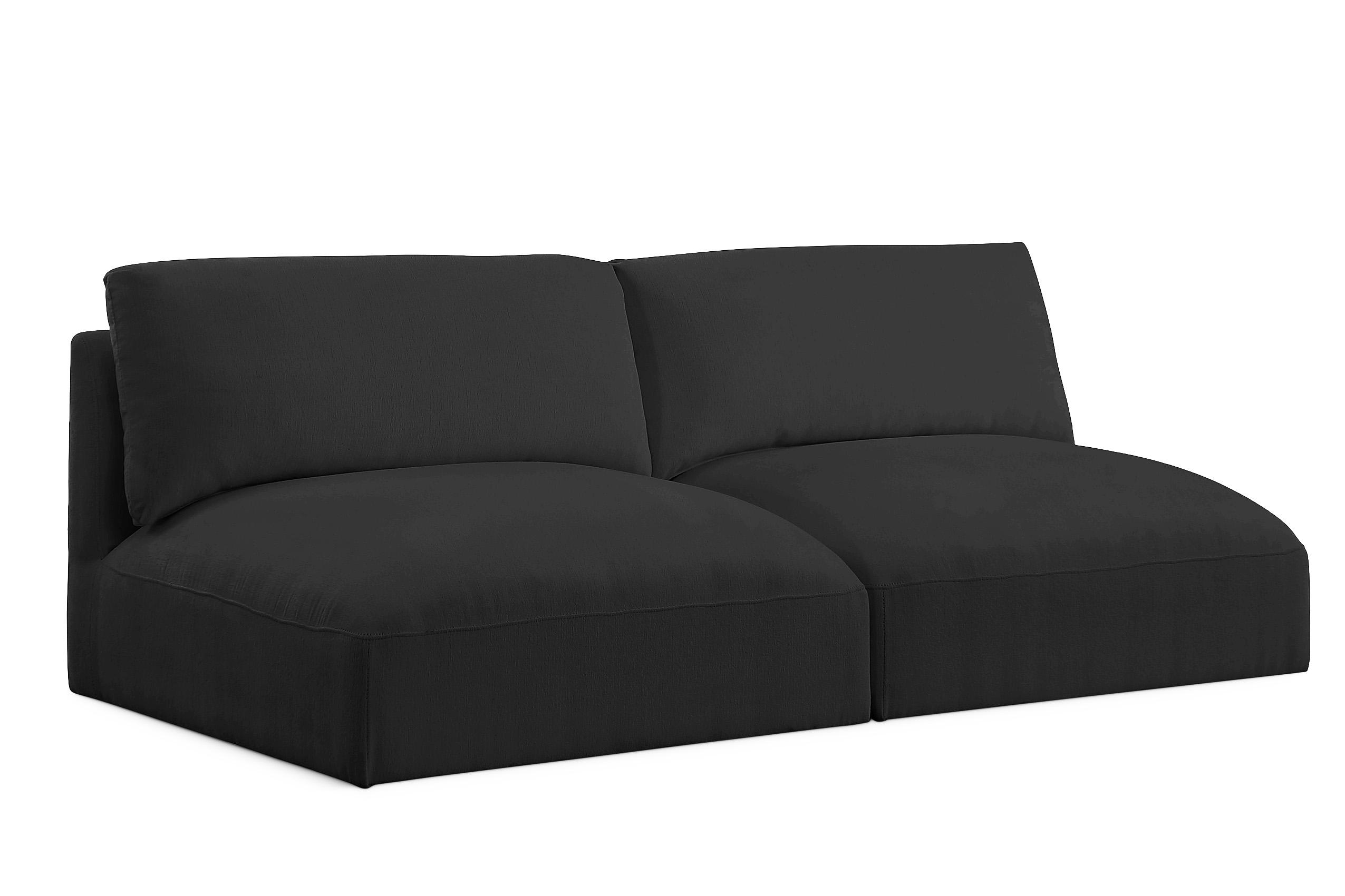 Contemporary, Modern Modular Sofa EASE 696Black-S76A 696Black-S76A in Black Fabric
