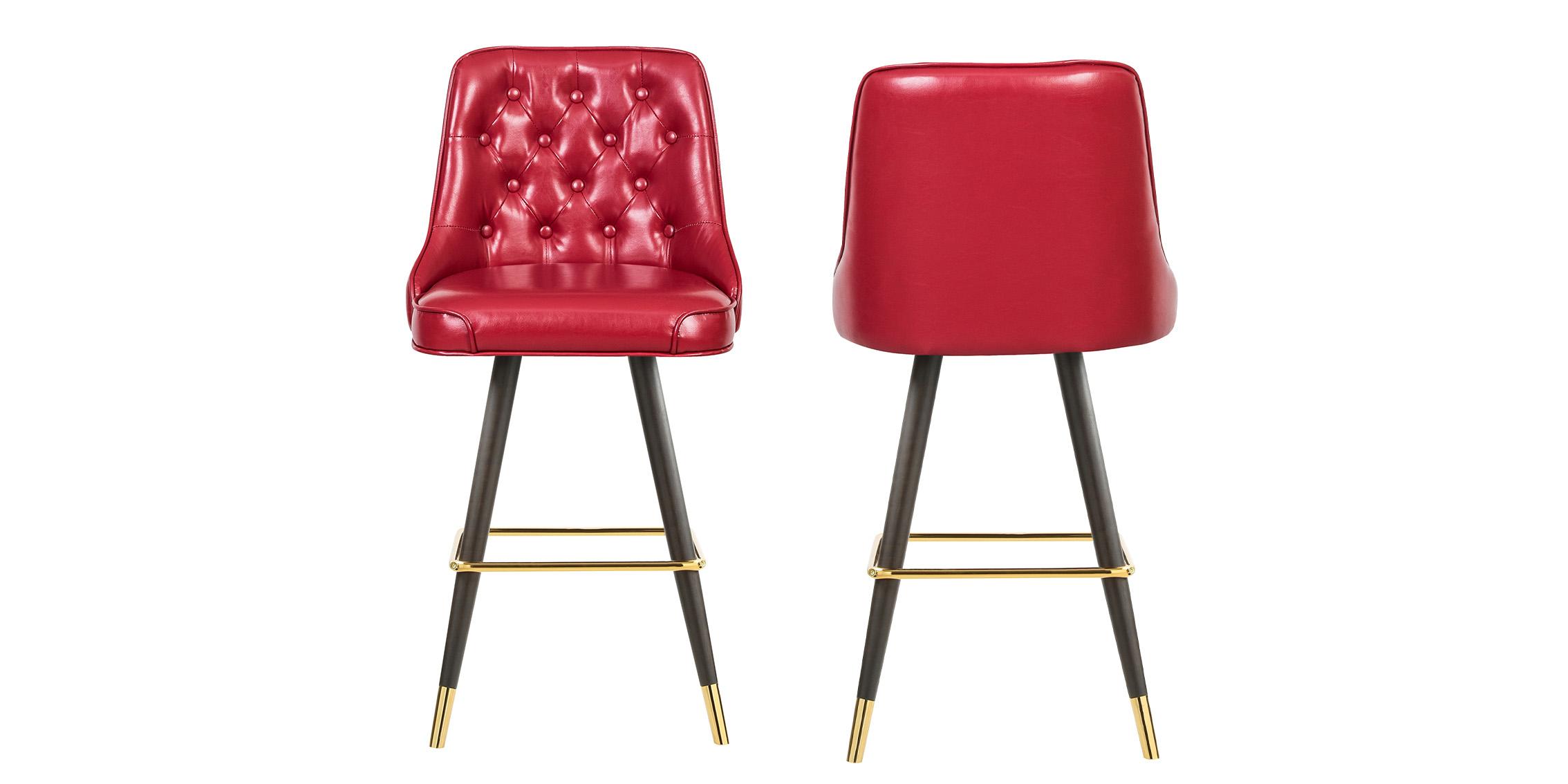

        
Meridian Furniture PORTNOY 908Red-C Counter Stool Set Red Faux Leather 753359808567
