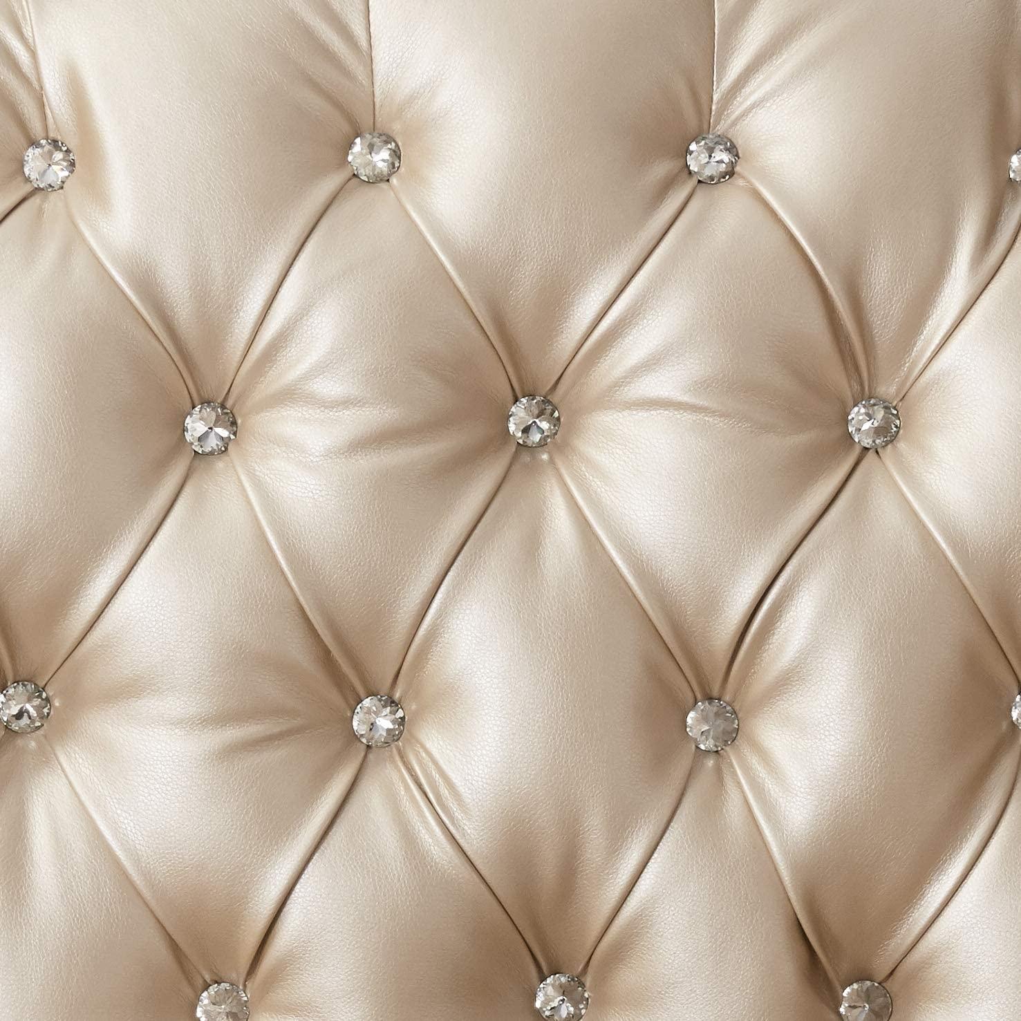 

    
Rose Gold & Pearl White Tufted Loveseat 53541 Chantelle Acme Traditional Classic
