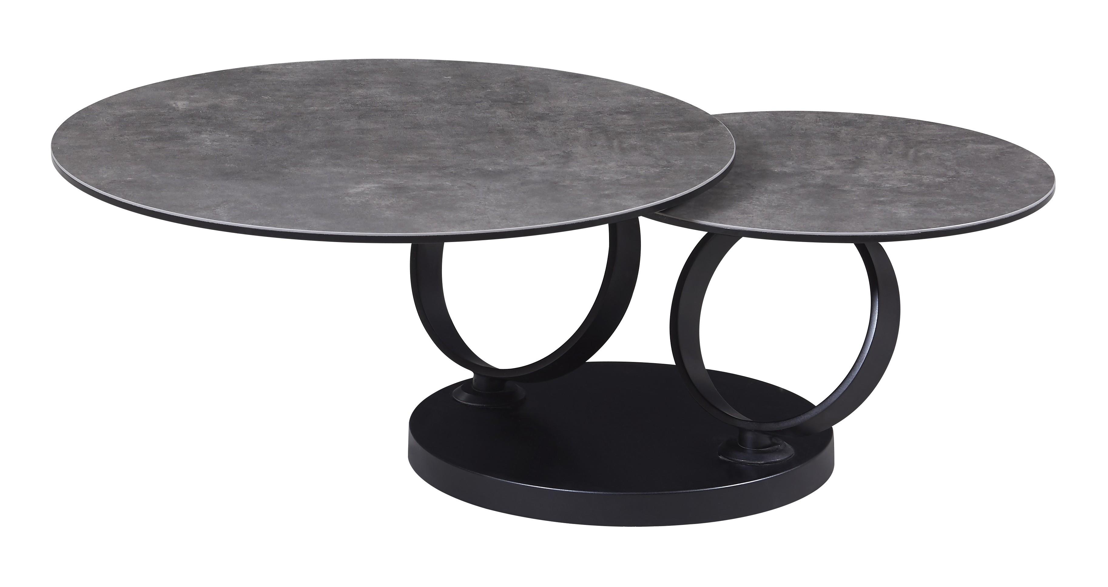 Contemporary, Modern Coffee Table Dallas 18889-CT in Gray, Black 