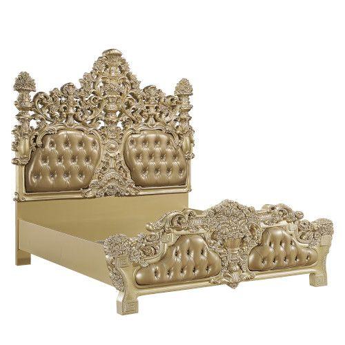 

    
BD00451EK-Set-6 Royal Gold KING Bedroom Set 6Pcs Carved Wood Seville BD00451EK ACME Traditional
