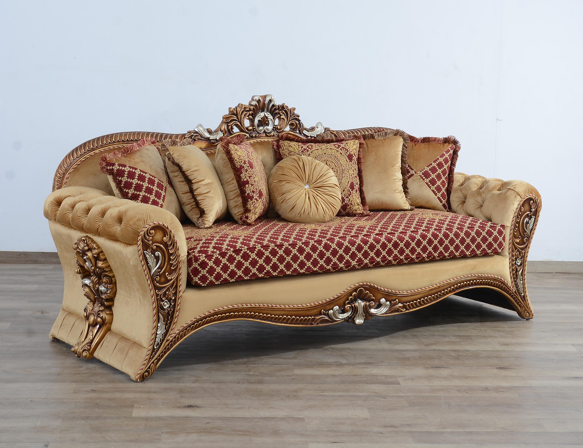 

    
 Shop  Traditional Red & Gold Sofa Set 2 Pcs EMPERADOR III EUROPEAN FURNITURE
