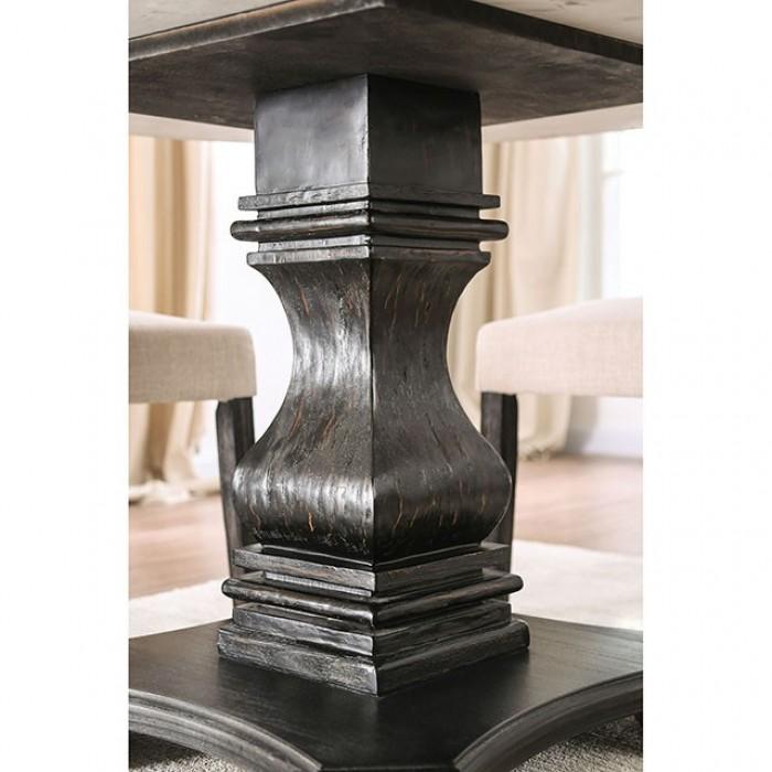 

                    
Furniture of America CM3755RT-Set-5 Elfredo Dining Table Set Antique Black/Gray Fabric Purchase 
