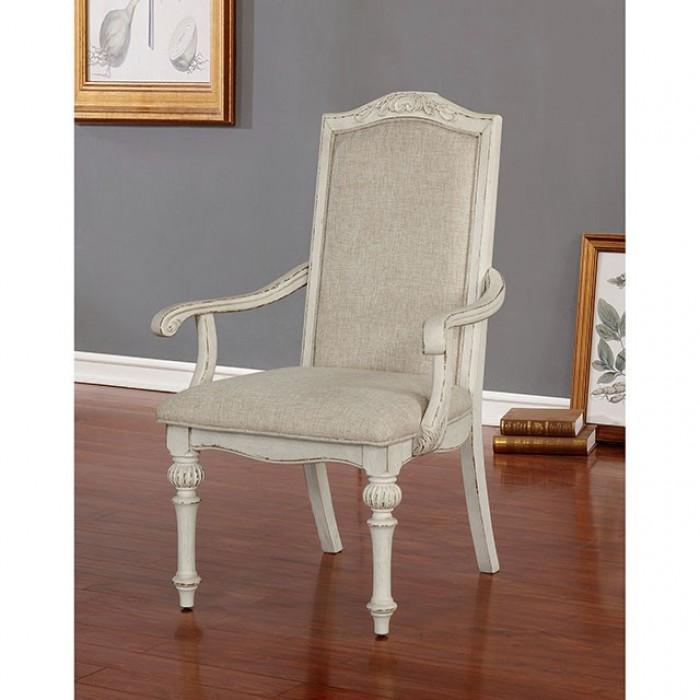 

    
Rustic Antique White & Ivory Arm Chairs Set 2pcs Furniture of America CM3150WH-AC Arcadia
