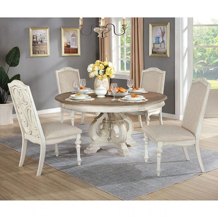 

                    
Furniture of America CM3150WH-RT Arcadia Dining Table Antique White  Purchase 
