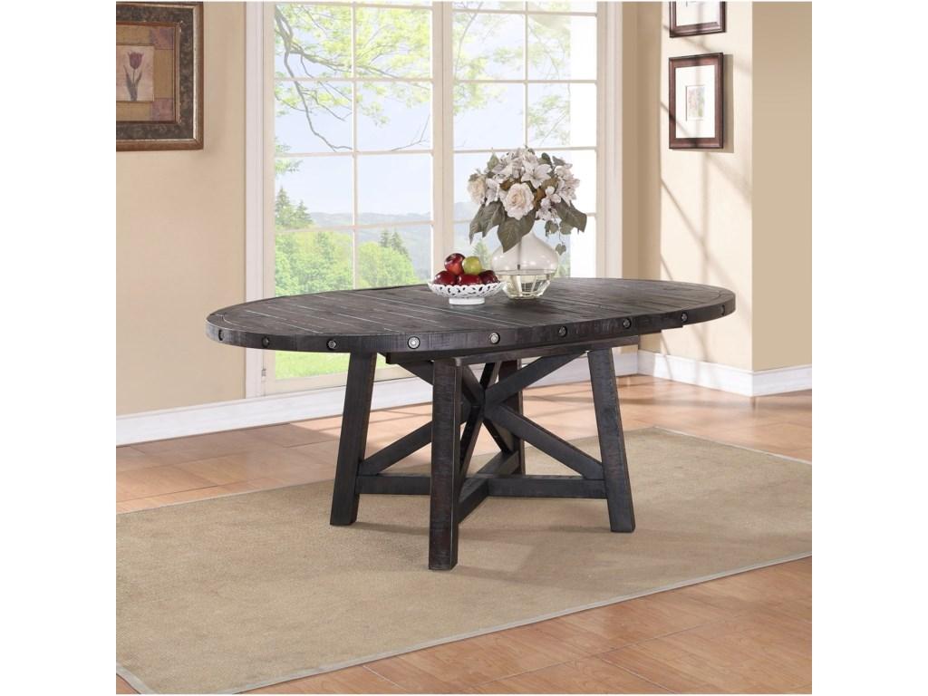 

    
Rustic Black Pine Finish Round Dining Table YOSEMITE  by Modus Furniture
