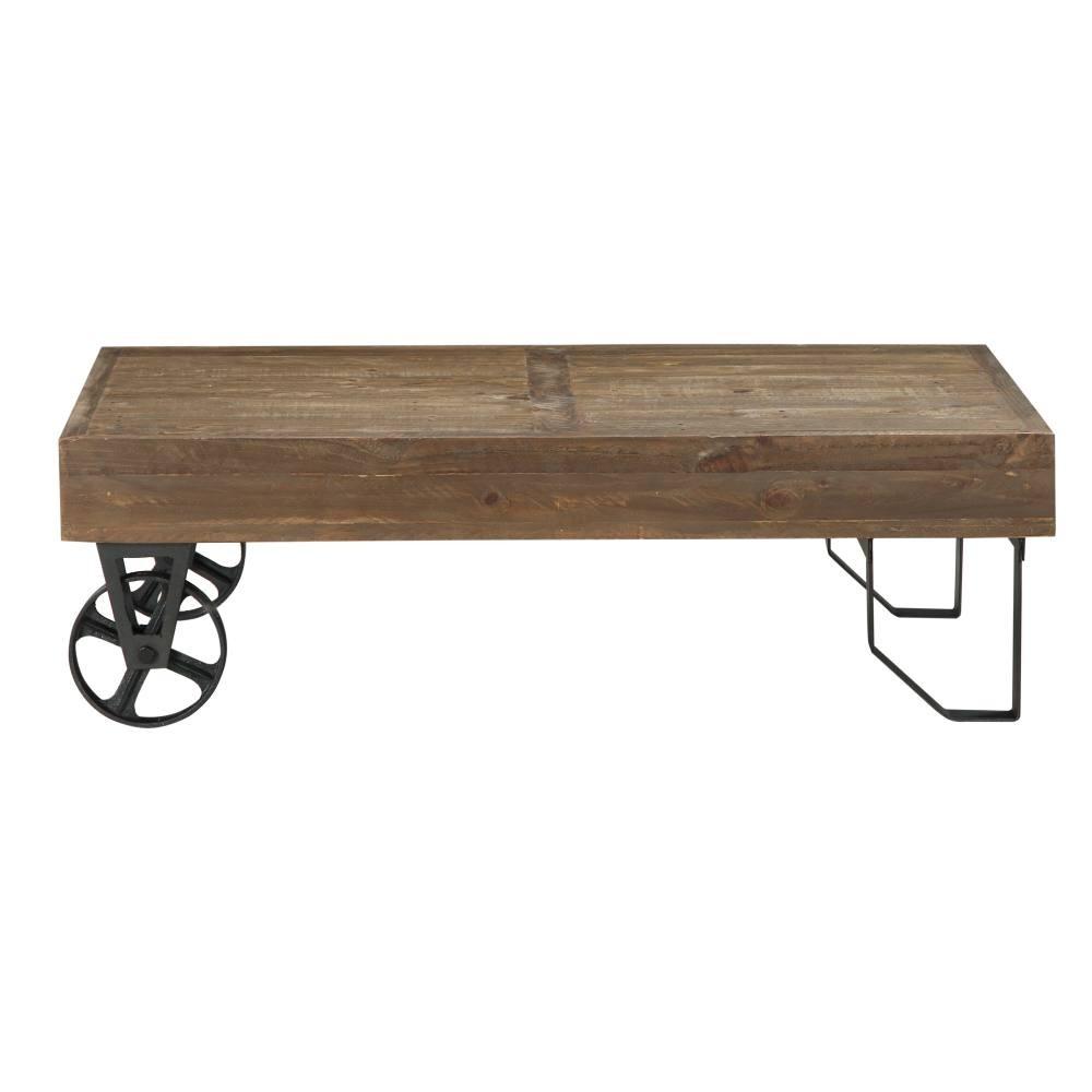 

    
Rustic Brown Coffee Table w/ Wheels by Modus Coalburn 8QQ521

