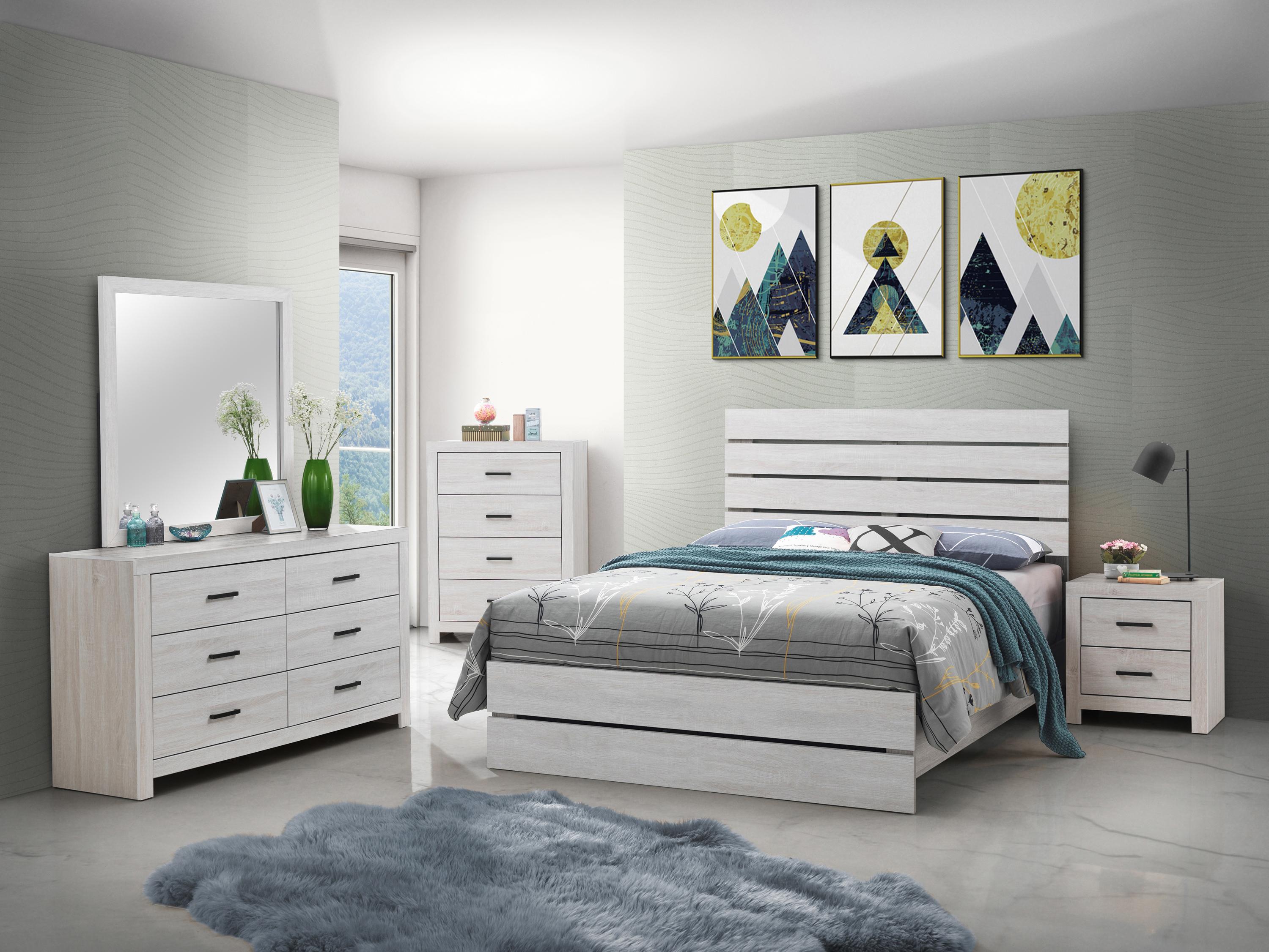 Rustic Bedroom Set 207051Q-3PC Marion 207051Q-3PC in White 