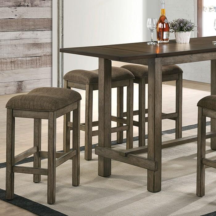 Rustic Counter Height Table CM3547BR-PT Gumboro CM3547BR-PT in Brown 