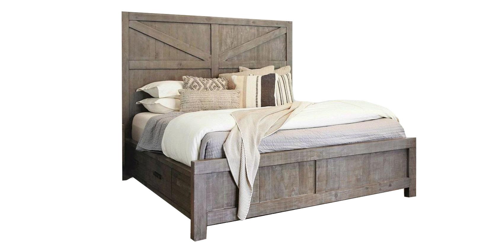 

    
Rustic Grey Finish Farmhouse Queen Size Bed TARYN by Modus Furniture
