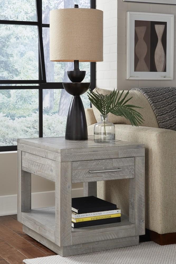 

    
Rustic Latte Finish Acacia Wood End Table ALEXANDRA by Modus Furniture
