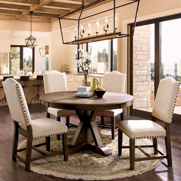 

    
CM3014RT-5PC Furniture of America Dining Table Set
