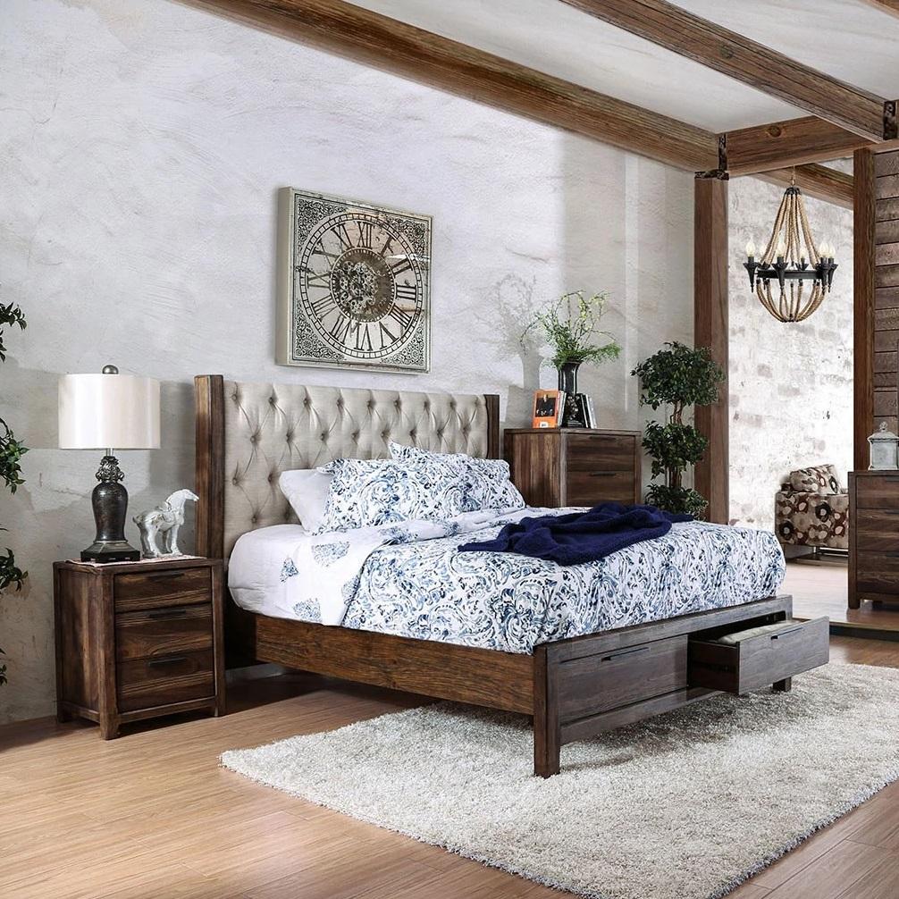 

    
Rustic Natural & Beige Solid Wood King Bedroom Set 3pcs Furniture of America CM7577DR-EK Hutchinson
