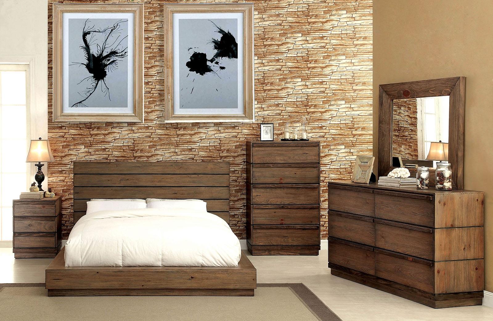 

                    
Buy Rustic Natural Solid Wood Queen Bedroom Set 3pcs Furniture of America CM7623-Q Coimbra
