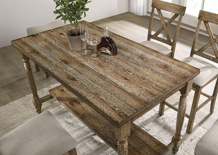 

    
Furniture of America Plankinton Counter Dining Set Rustic Brown CM3492PT-7PC
