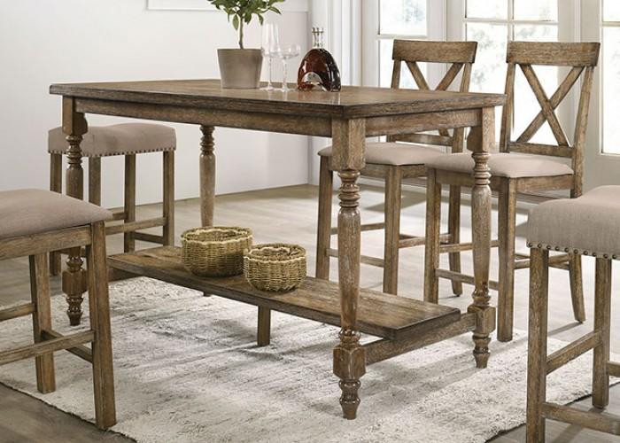 

                    
Furniture of America Plankinton Counter Dining Set Rustic Brown Linen Purchase 
