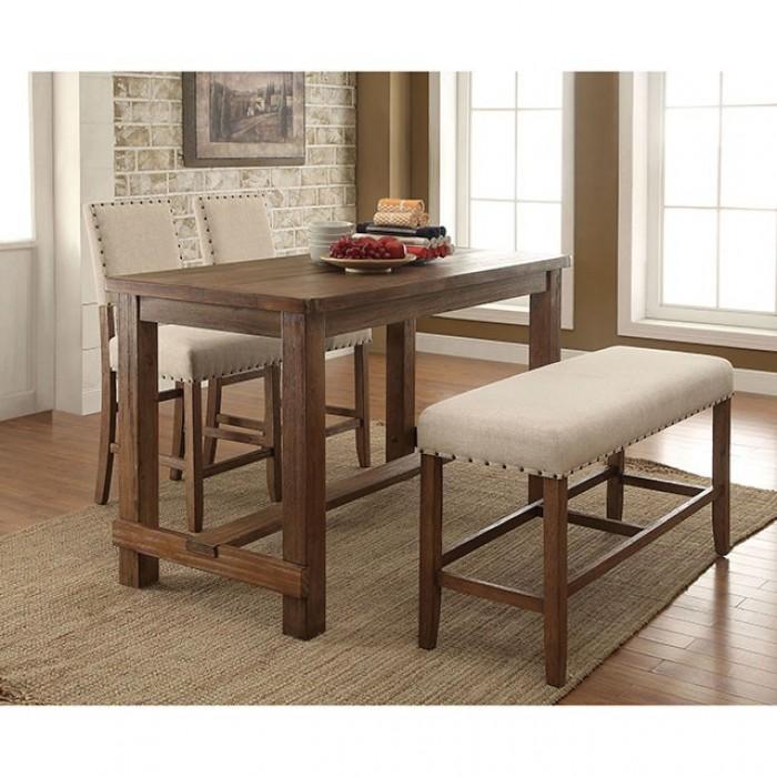 

    
Rustic Oak Solid Wood Counter Height Bench Furniture of America CM3324PBN Sania
