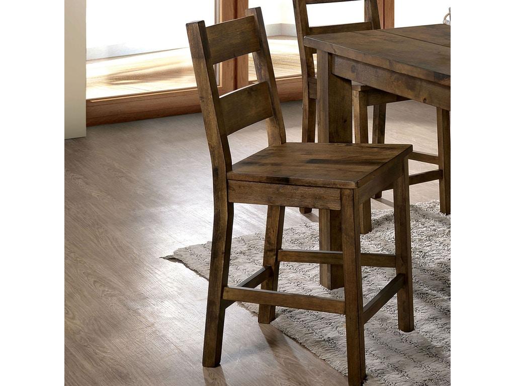 Rustic Counter Height Chair CM3060PC Kristen CM3060PC in Brown 