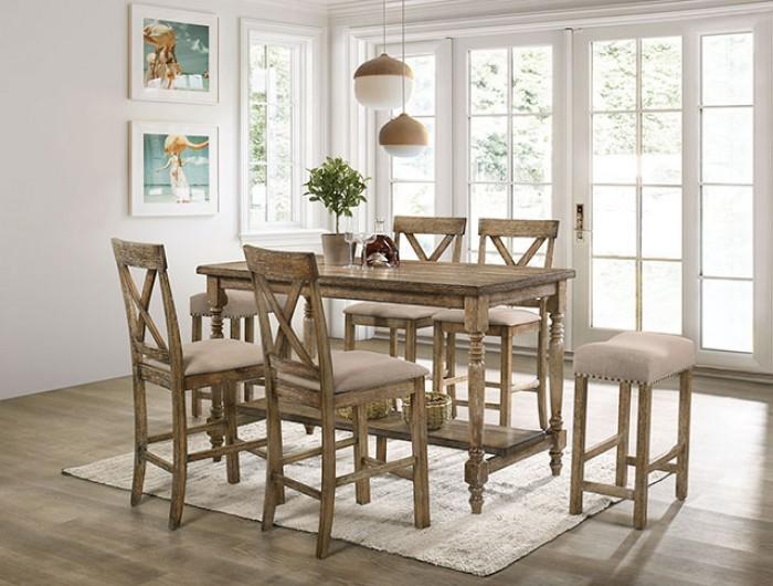 

    
Rustic Oak Solid Wood Counter Height Chairs Set 2pcs Furniture of America CM3492PC-2PK Plankinton
