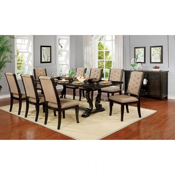 

    
Walnut Solid Wood Dining Table PATIENCE CM3577WN-T Furniture of America Rustic
