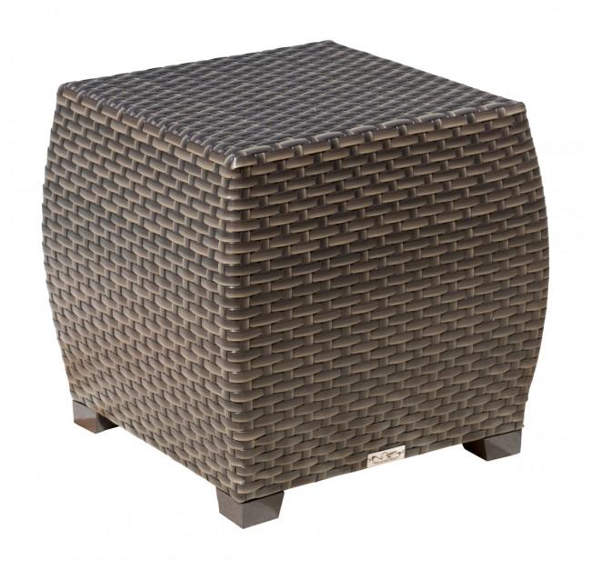 Contemporary Outdoor End Table Samoa 901-1347-ATQ-ET in Antique, Java, Brown 