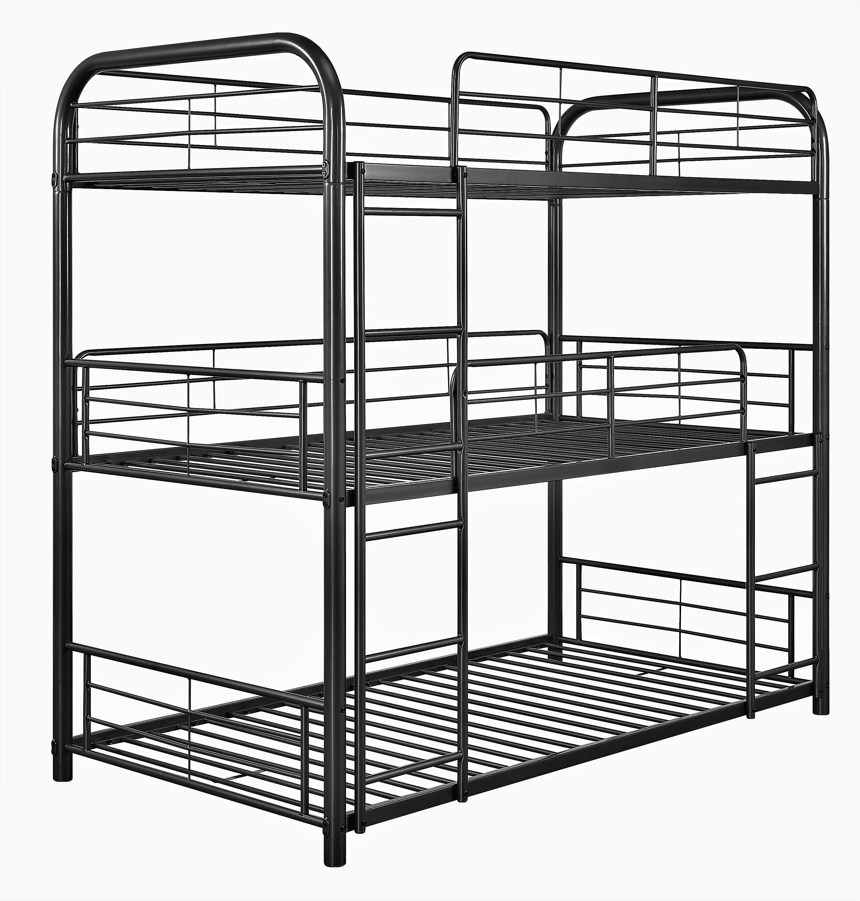 

    
Sandy Black Triple Bunk Bed - Twin by Acme Cairo 37335
