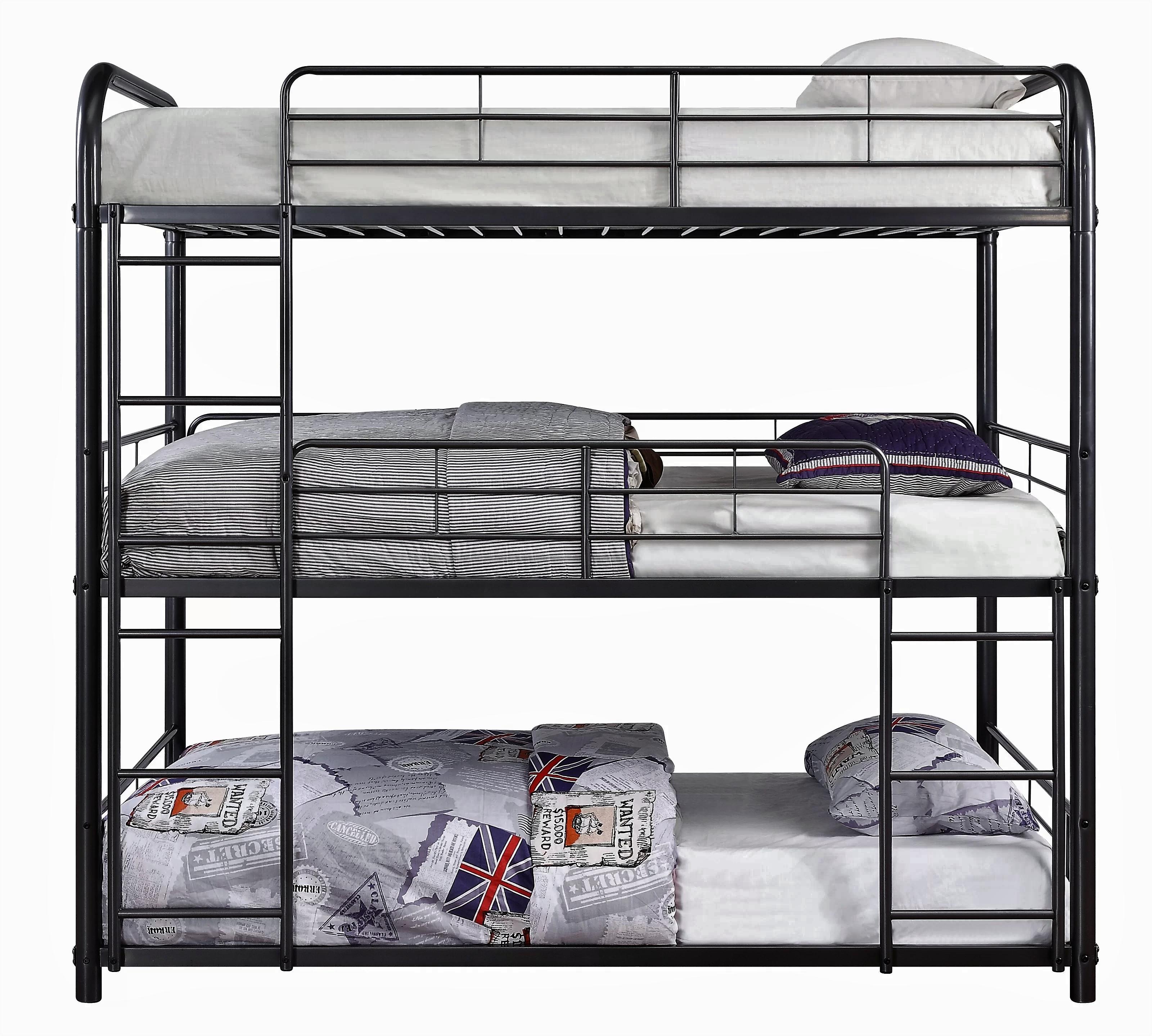 

    
Acme Furniture Cairo T/t/t triple bunk bed Black 37335
