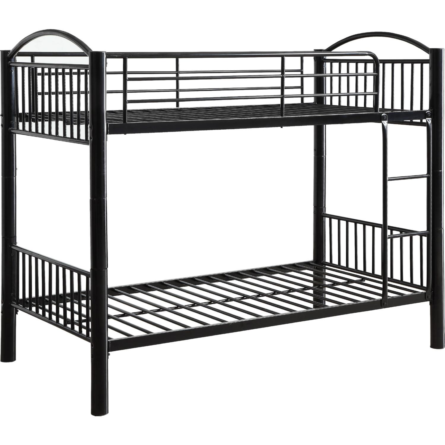 Simple Twin/Twin Bunk Bed Cayelynn 37385BK in Black 