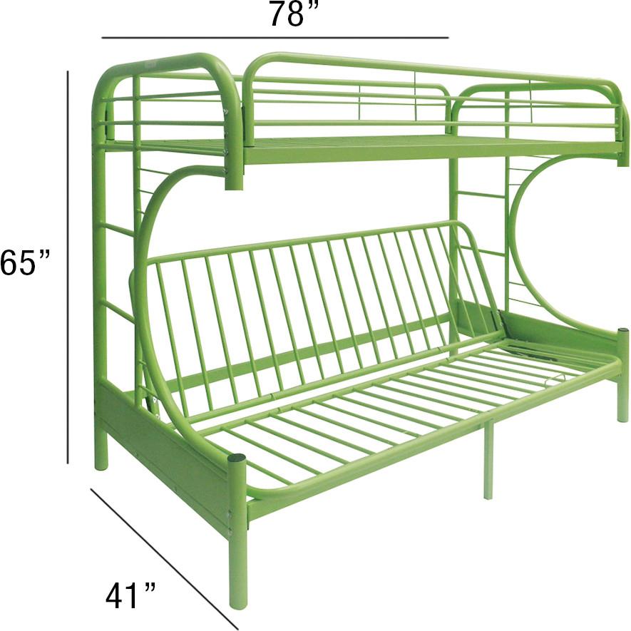 

                    
Acme Furniture Eclipse Twin/Full/Futon Bunk Bed Green  Purchase 
