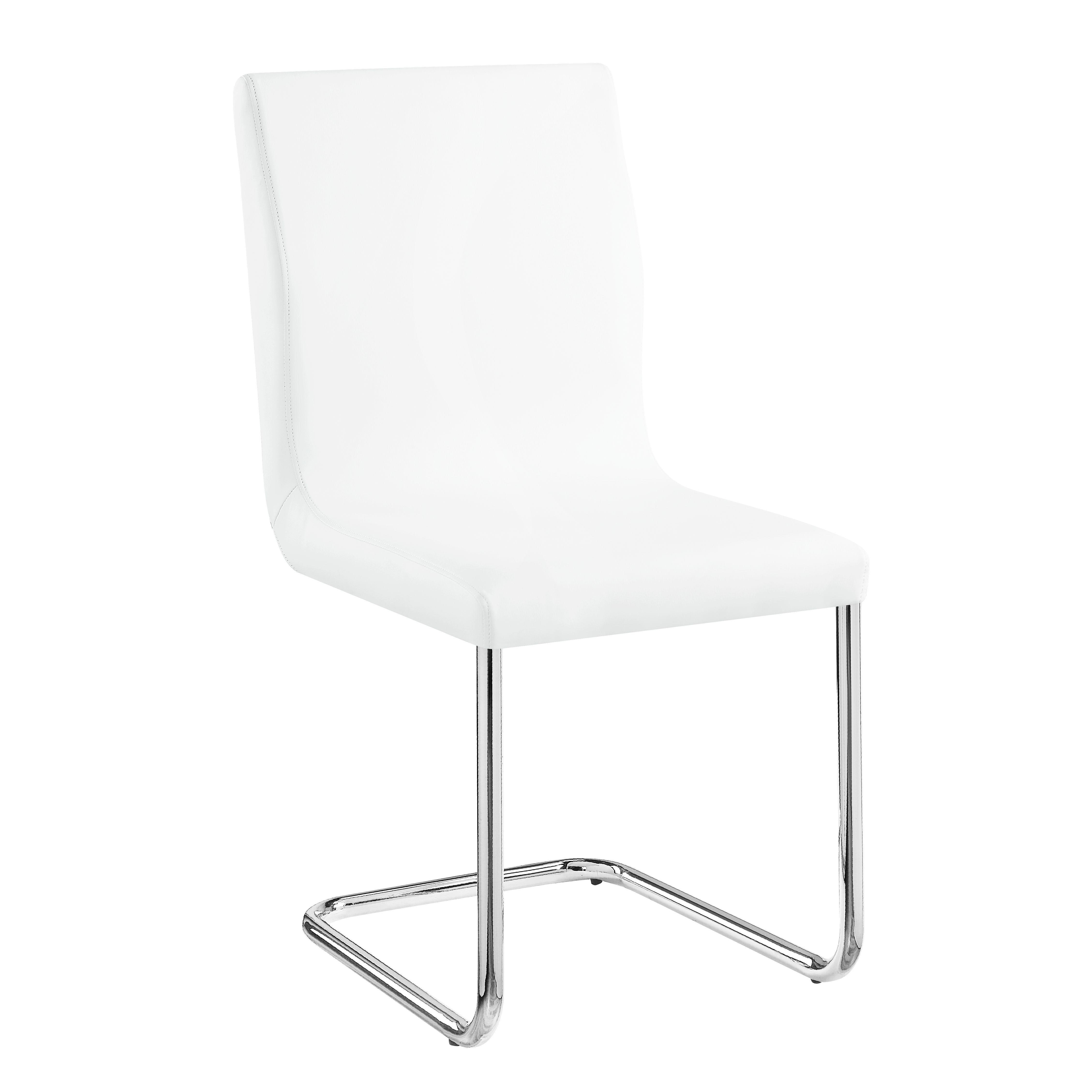 Simple Side Chair Set Palton DN00733-2pcs in White PU