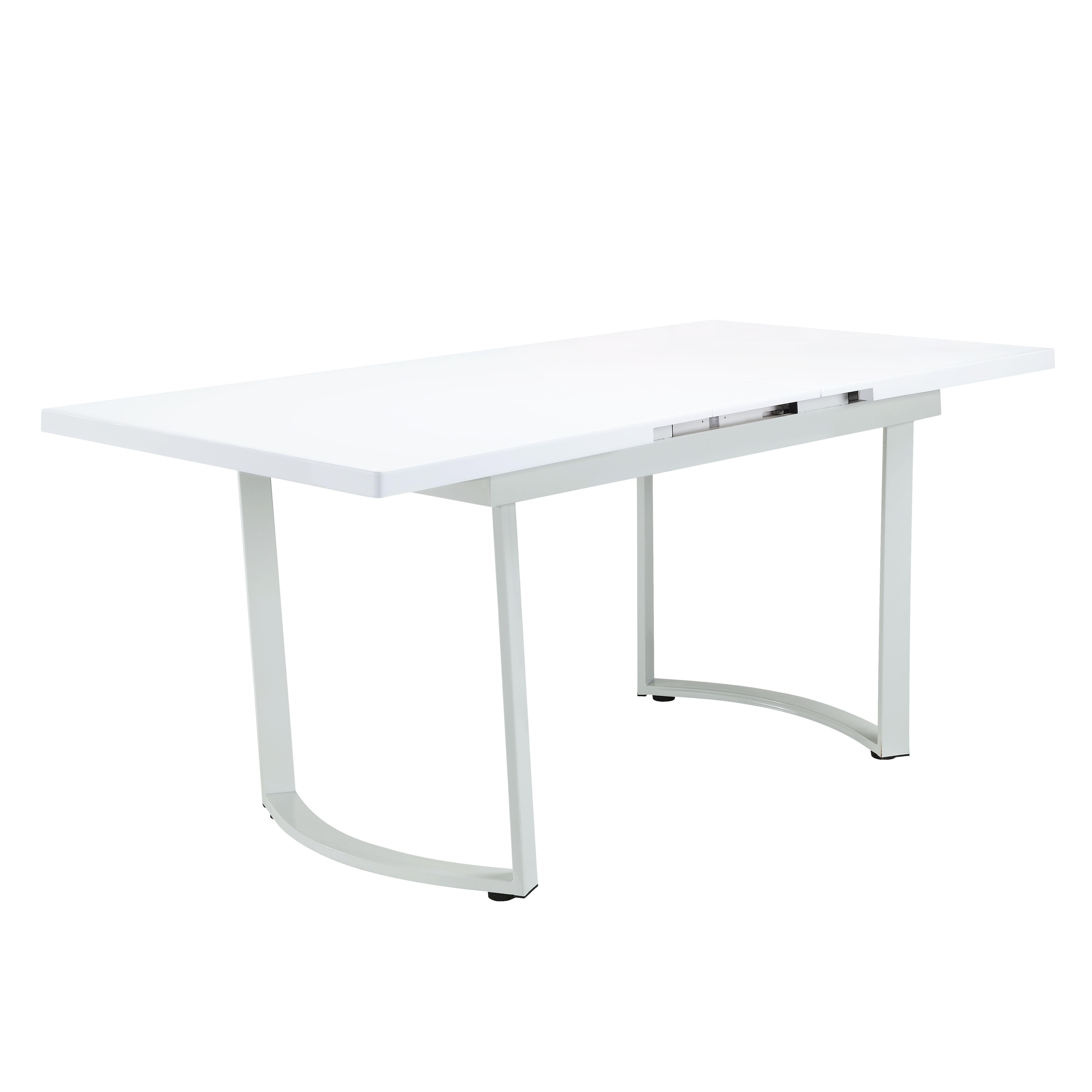 

    
Simple High Gloss White Dining Table by Acme Palton DN00732
