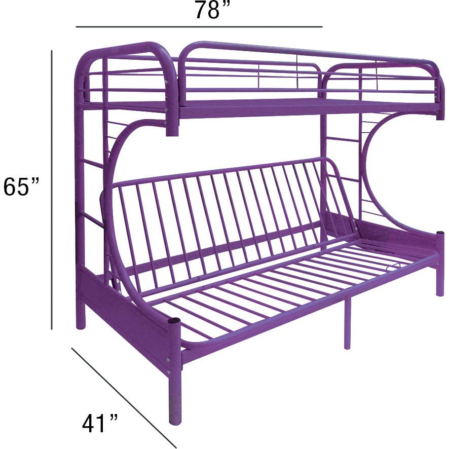 

                    
Acme Furniture Eclipse Twin/Full/Futon Bunk Bed Purple  Purchase 
