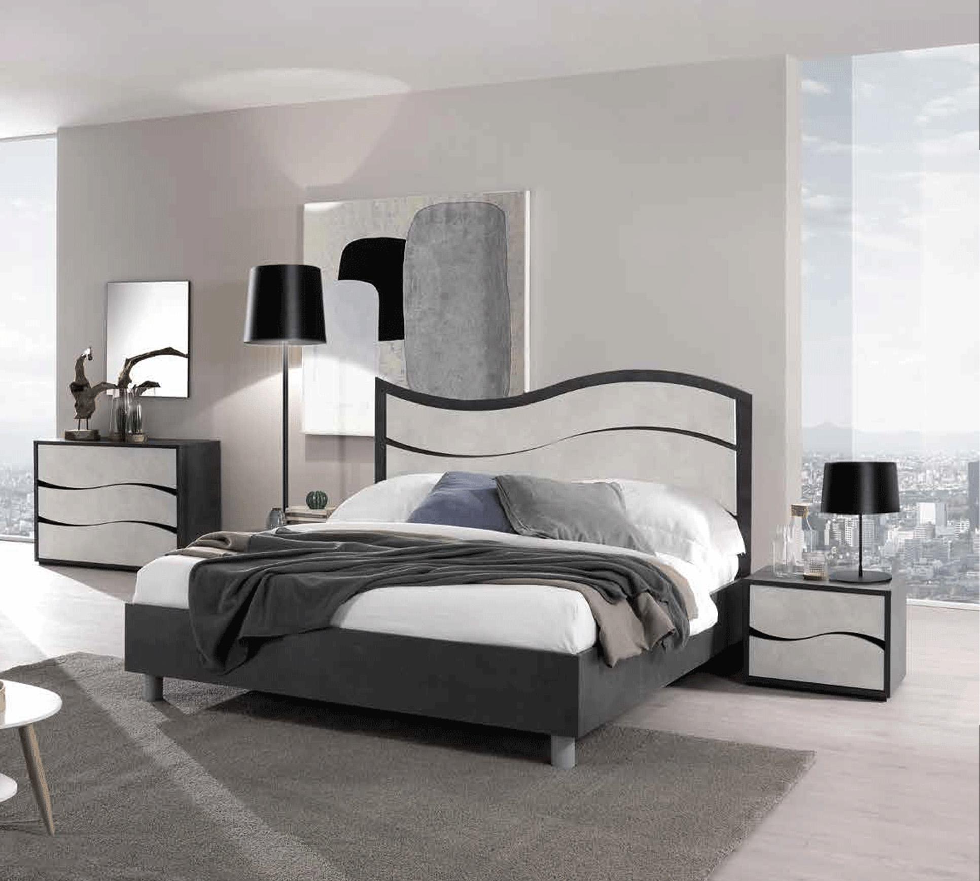 

    
Slate Grey & White King Bedroom Set 3 ISCHIA ESF Contemporary Made in ITALY
