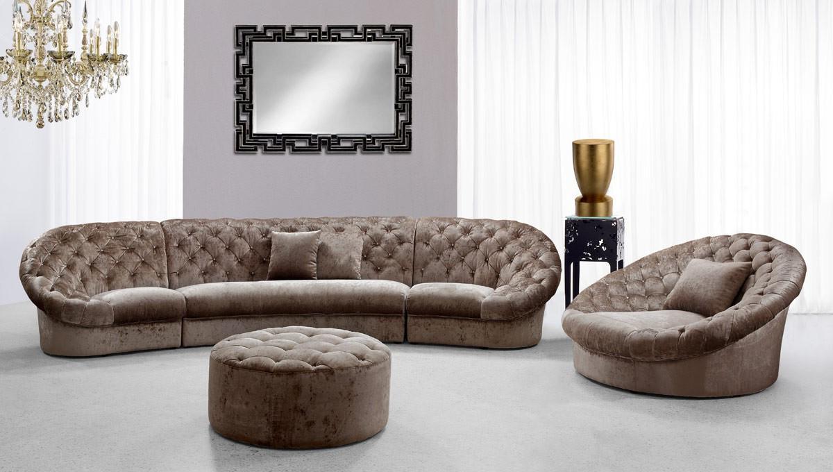 

    
Soflex Miami Mini Luxury Modern Beige Fabric Crystals Tufted Sectional Sofa Set3
