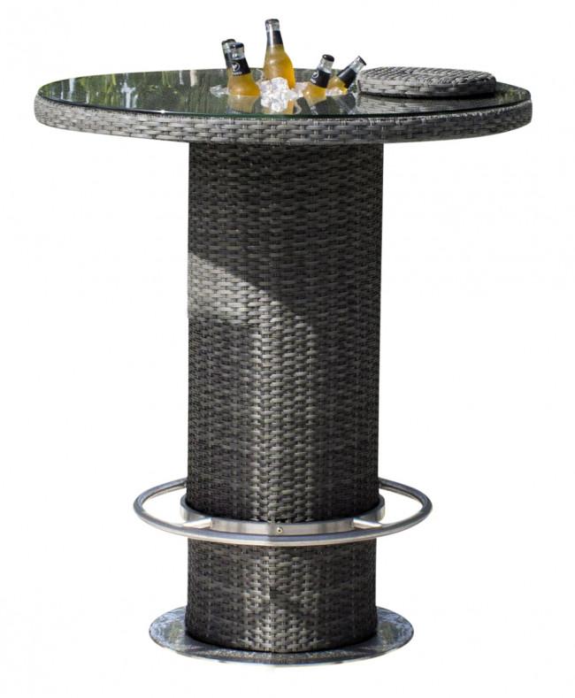Contemporary Outdoor Dining Table Spectrum 890-2166-GRY-PT in Gray 