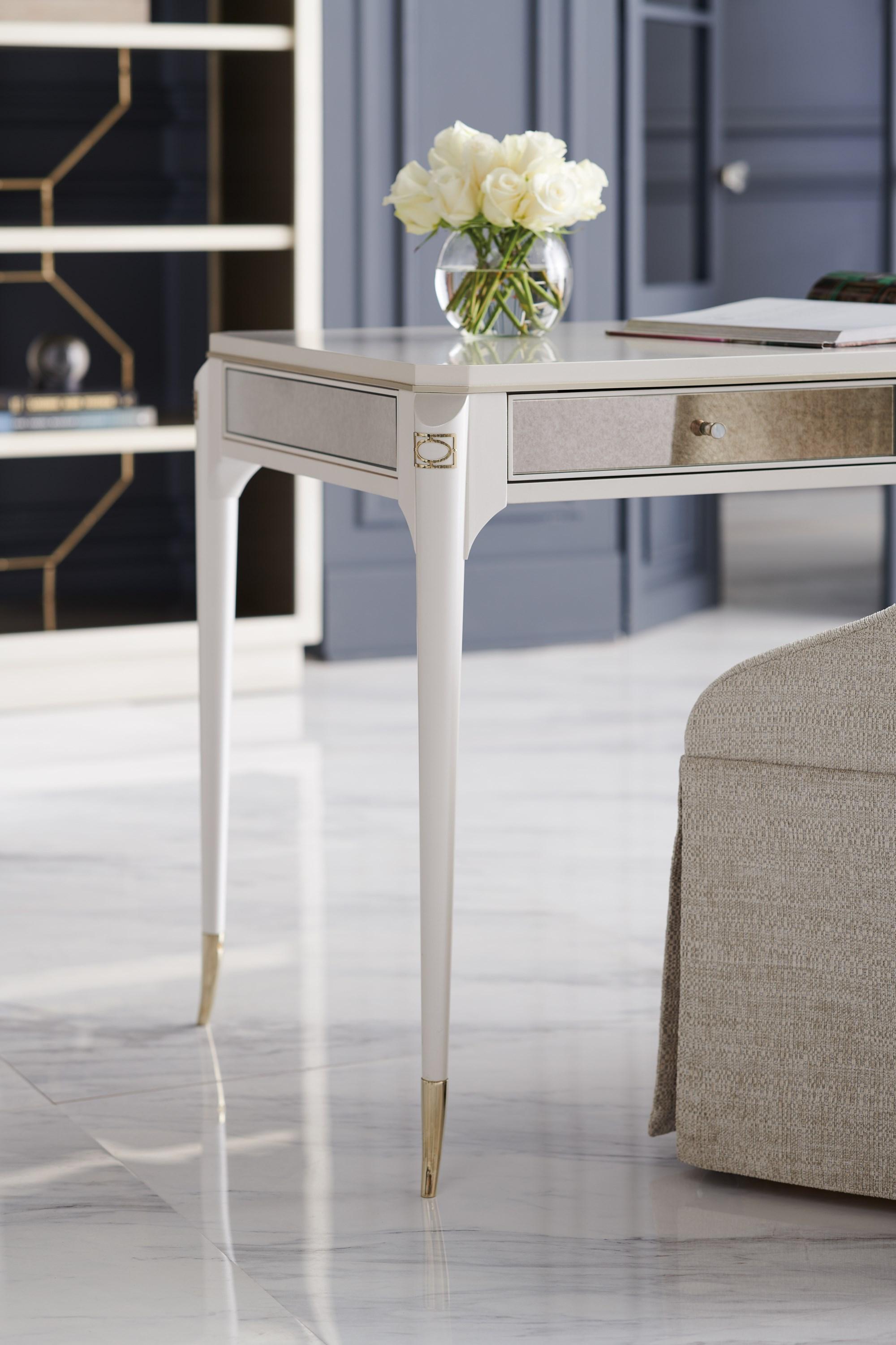 

        
662896039818Stardust & Platinum Finish Console Table and Stool SINCERELY YOURS by Caracole
