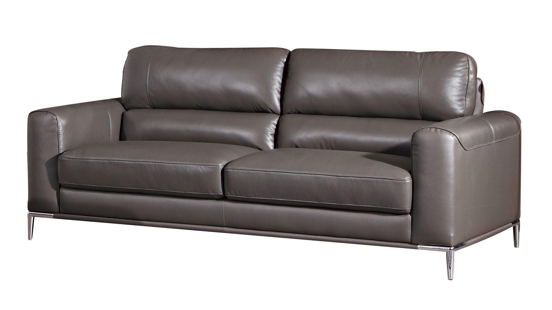 Contemporary, Modern Sofa EK016-TPE-SF EK016-TPE-SF in Taupe Italian Leather
