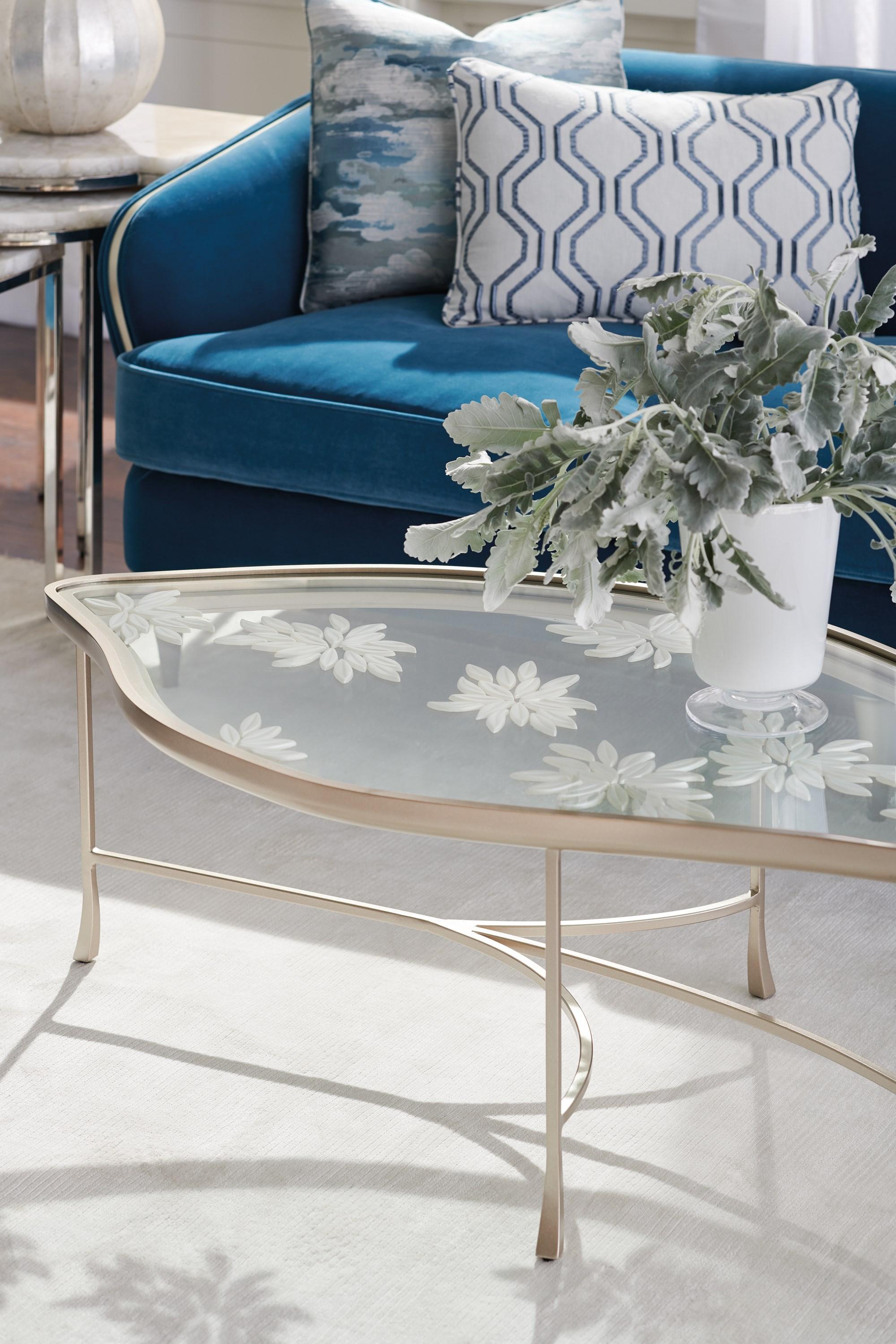 Contemporary Coffee Table LEAF IT TO ME CLA-419-409 in Metallic 